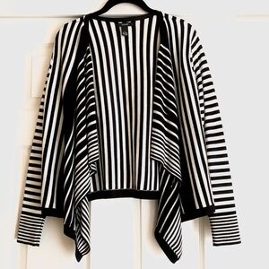 Alfani Draped Front Striped Cardigan